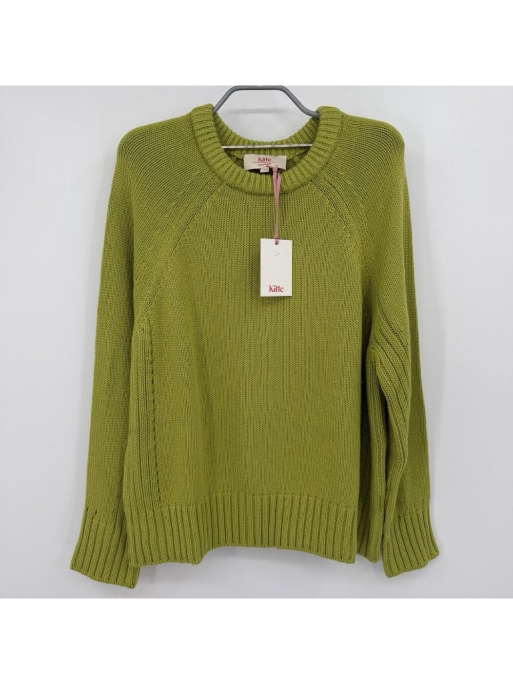 Kilte Collection The Mia Pullover Sweater in Kiwi L/XL Cotton-Cashmere $315